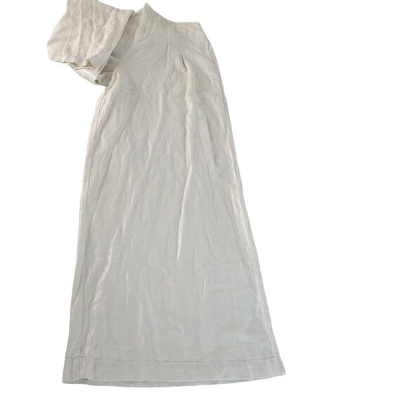 House of Harlow Linen Blend Wide Leg Dress Pants Silky Shimmer Office Siren - Picture 3 of 8